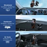 Car Phone Holder, Air Vent Phone Car Holder, Universal Phone Holder for Dashboard and Windshield, Car Mount for Cars, Trucks, SUVs