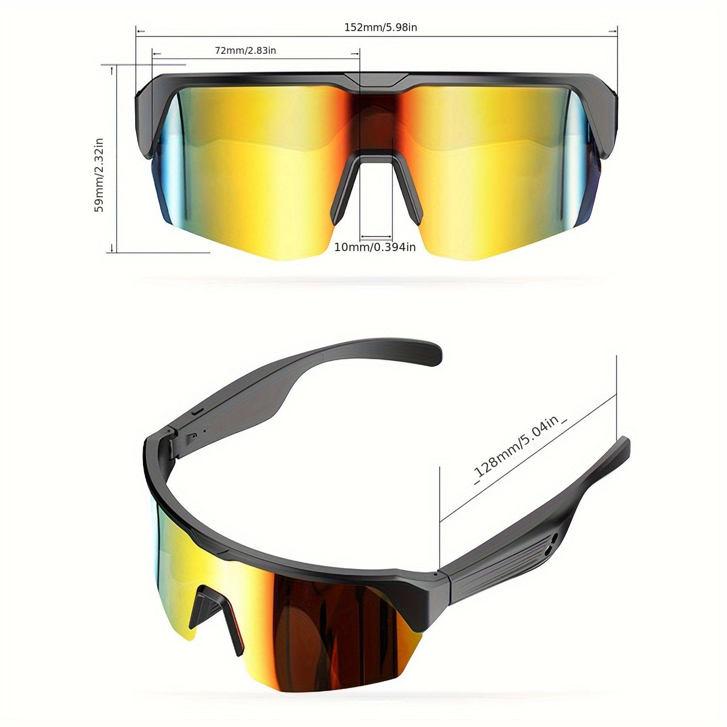 Smart Fashion Music Audio Glasses Headset Wireless 5.3 Version with HIFI Music Sound Audio Quality UV400 Sunglasses